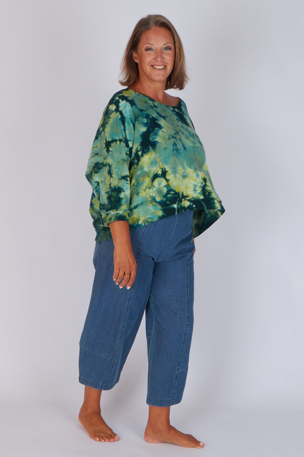 Estudio Viva Sofia Tie Dye Sweatshirt (Seafoam Tie Dye)