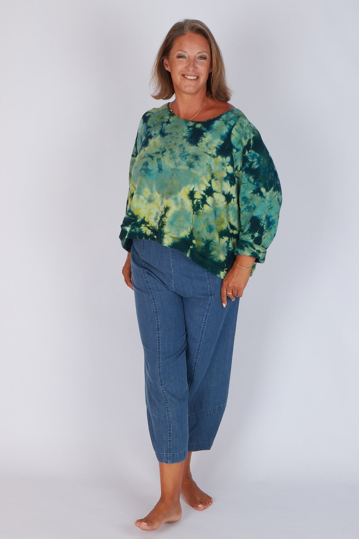 Estudio Viva Sofia Tie Dye Sweatshirt (Seafoam Tie Dye)
