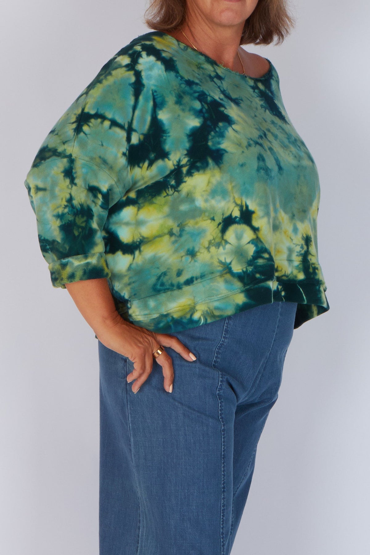 Estudio Viva Sofia Tie Dye Sweatshirt (Seafoam Tie Dye)