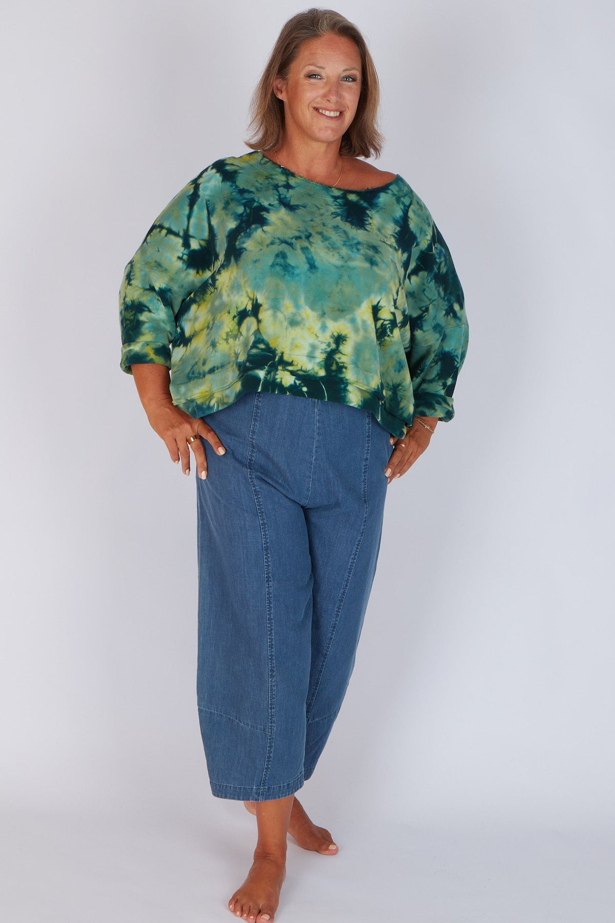 Estudio Viva Sofia Tie Dye Sweatshirt (Seafoam Tie Dye)