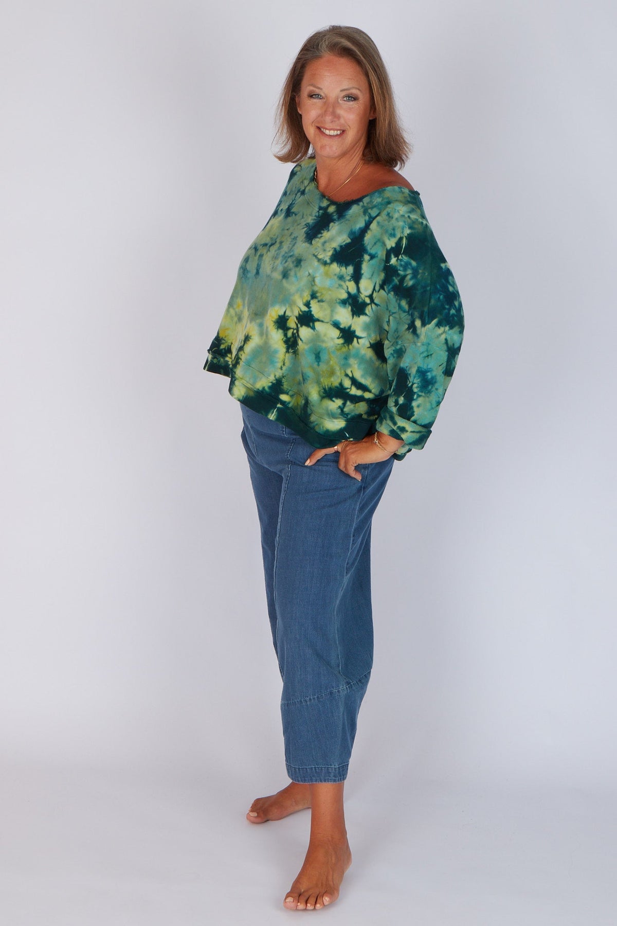 Estudio Viva Sofia Tie Dye Sweatshirt (Seafoam Tie Dye)