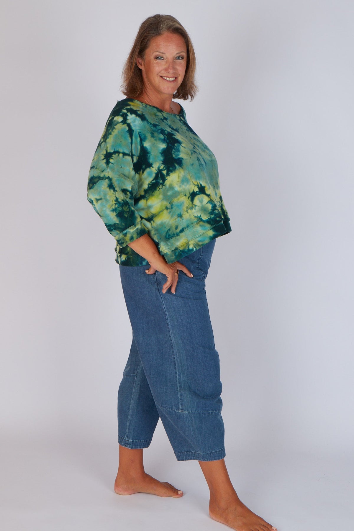 Estudio Viva Sofia Tie Dye Sweatshirt (Seafoam Tie Dye)