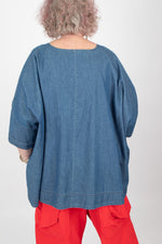 Estudio Viva Rosa Denim Top SAMPLE