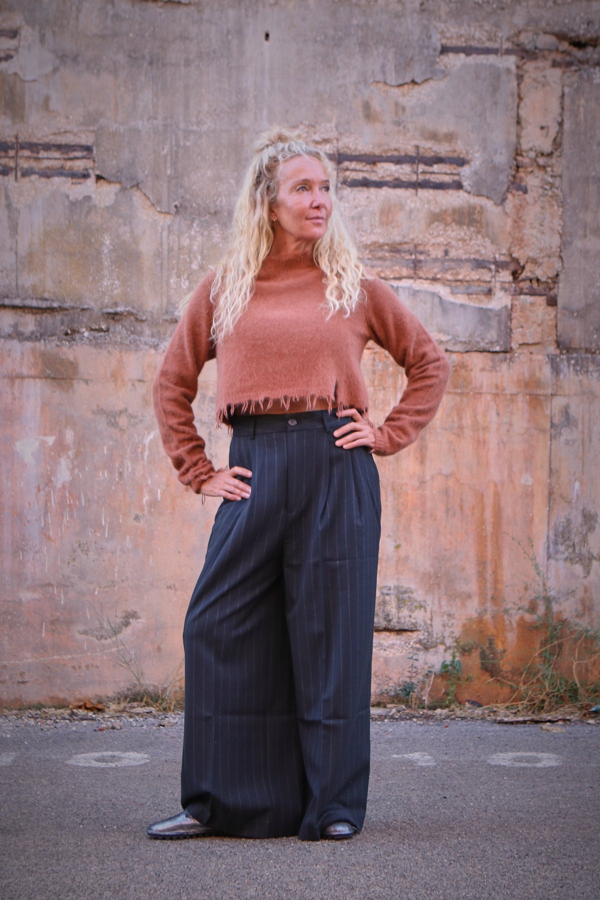 Pinstripe Trousers