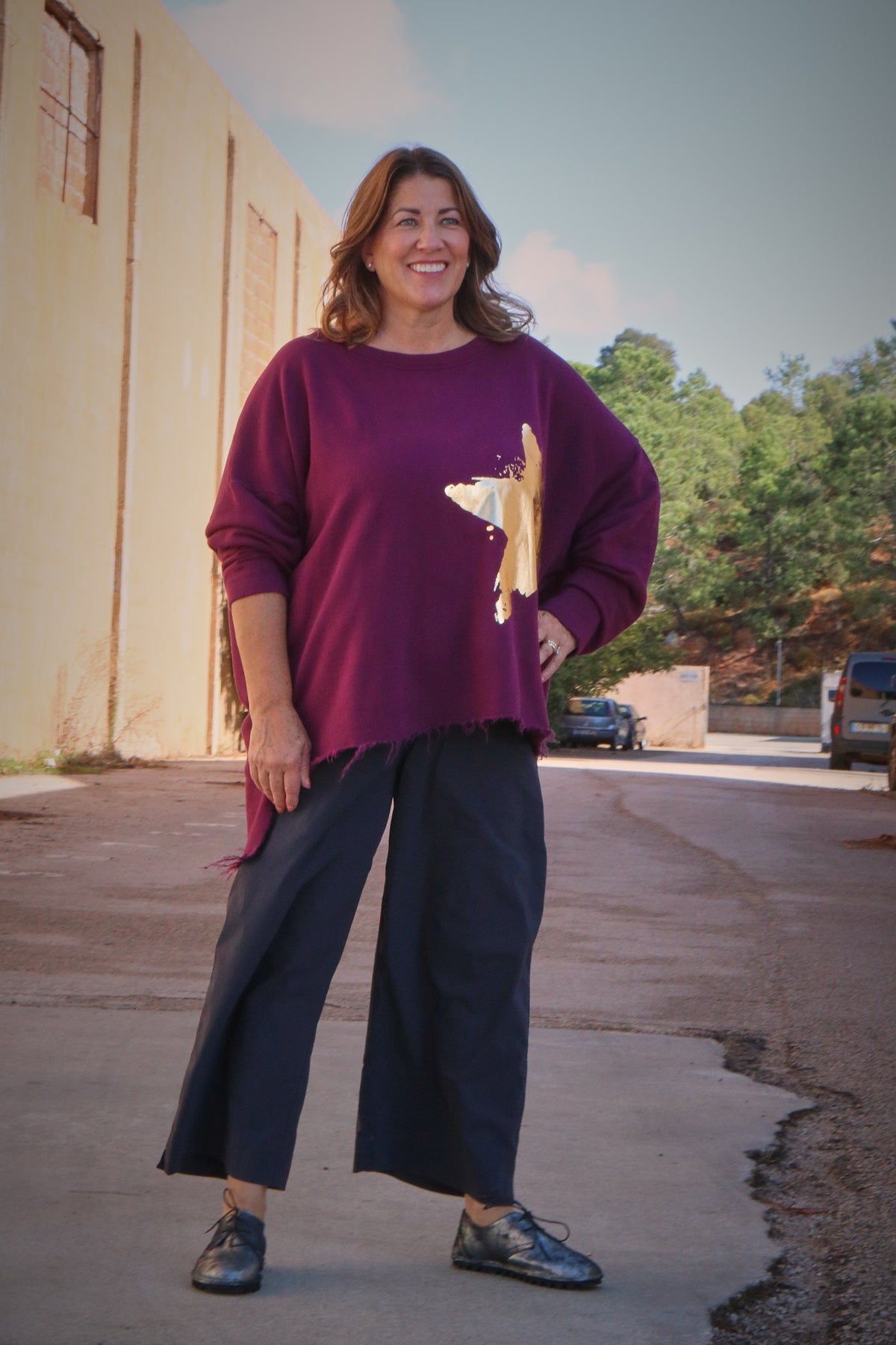 Estudio Viva Catarina Star Sweatshirt (Beet)