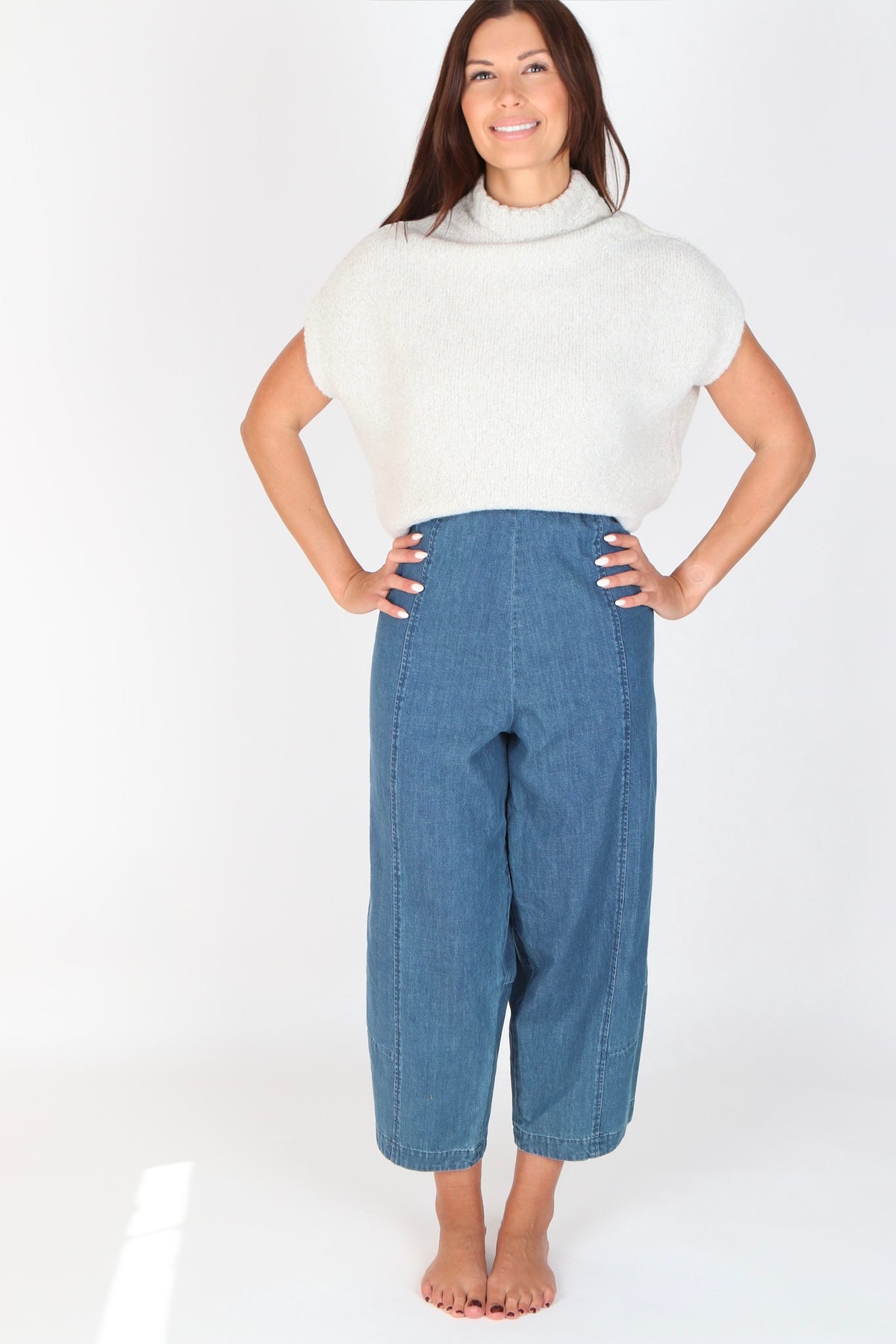 Capra Studio Pearl Wool Blend Knit Top