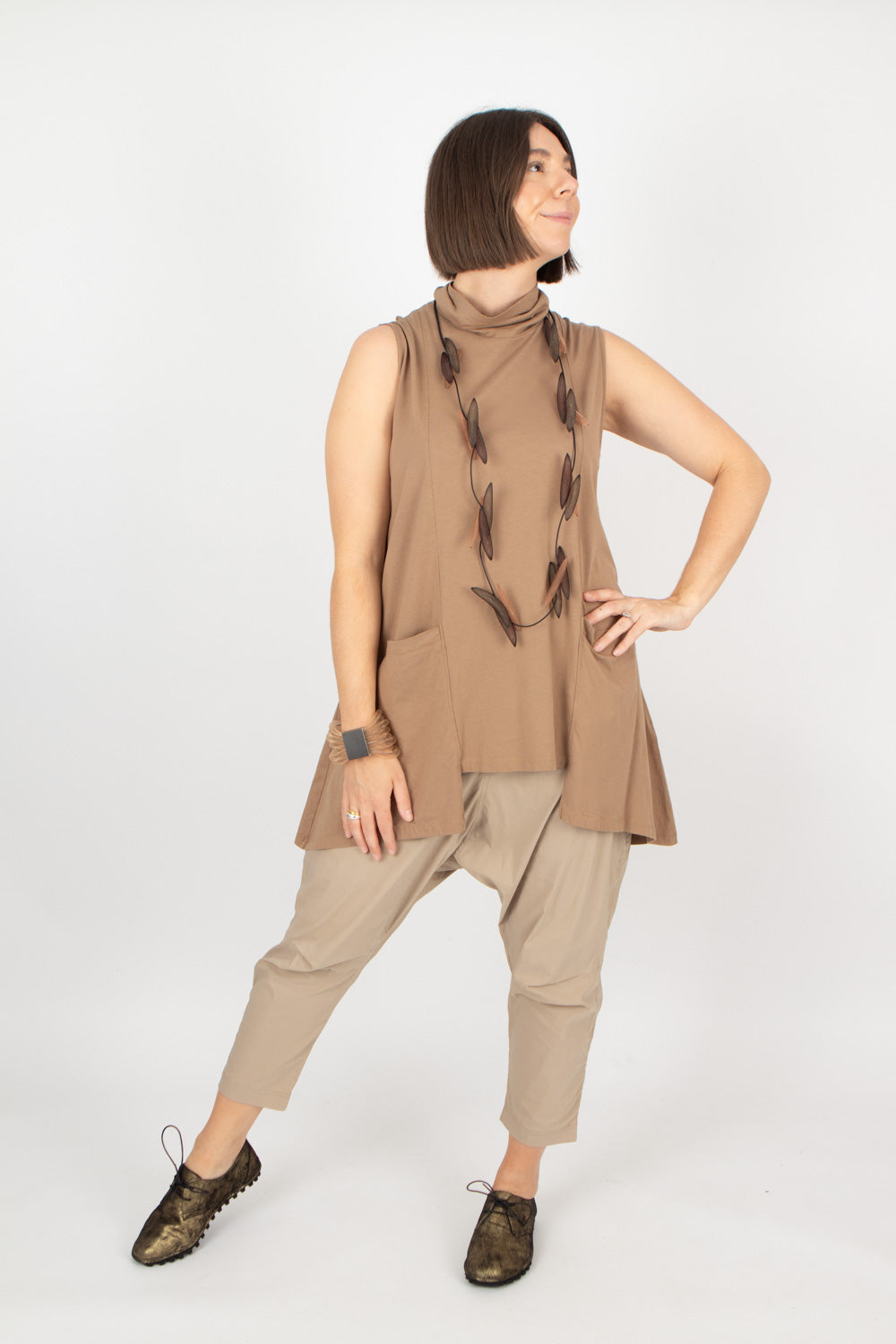 Sort Aarhus Sleeveless Top with Pockets