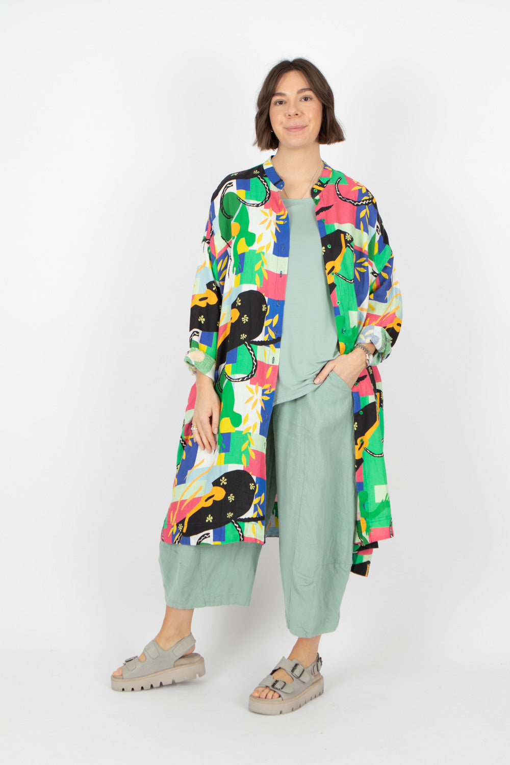 Estudio Viva Wivina Printed Shirt Dress