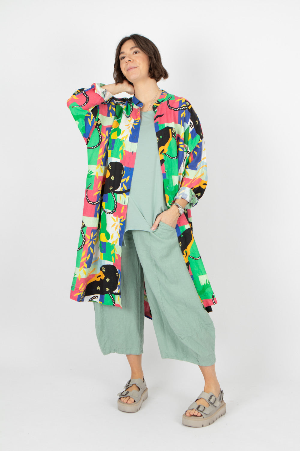 Estudio Viva Wivina Printed Shirt Dress