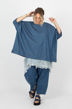 Estudio Viva Rosa Denim Top