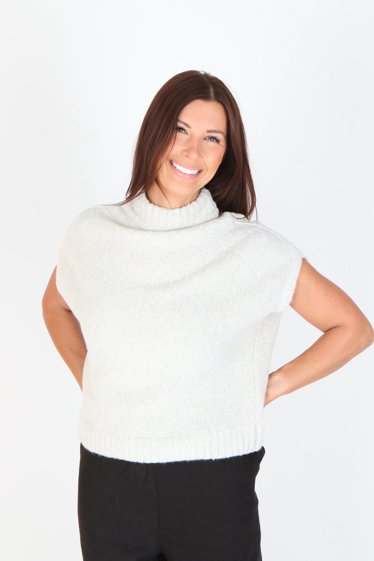 Capra Studio Pearl Wool Blend Knit Top