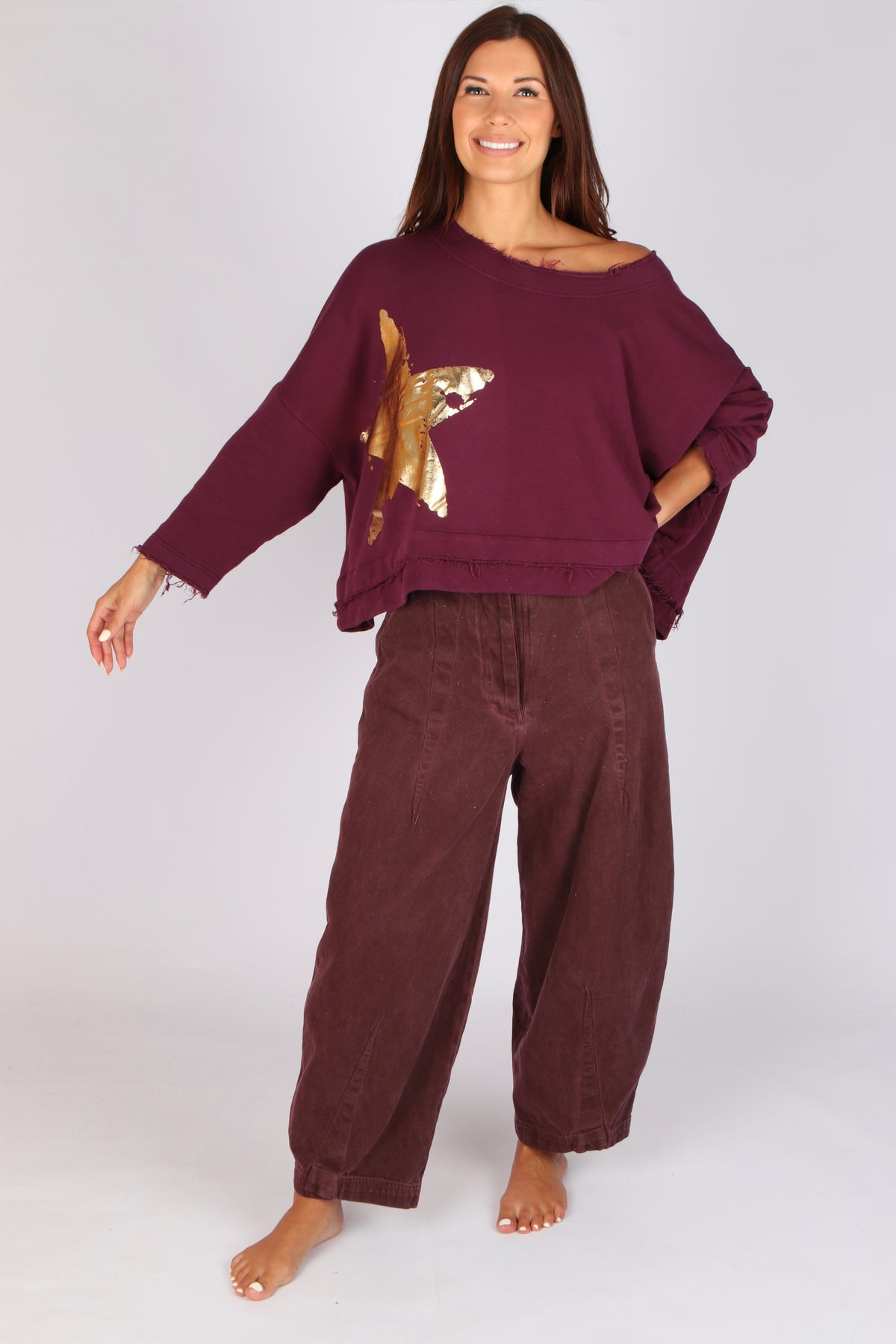 Estudio Viva Sofia Star Sweatshirt (Beet)