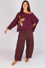 Estudio Viva Sofia Star Sweatshirt (Beet)