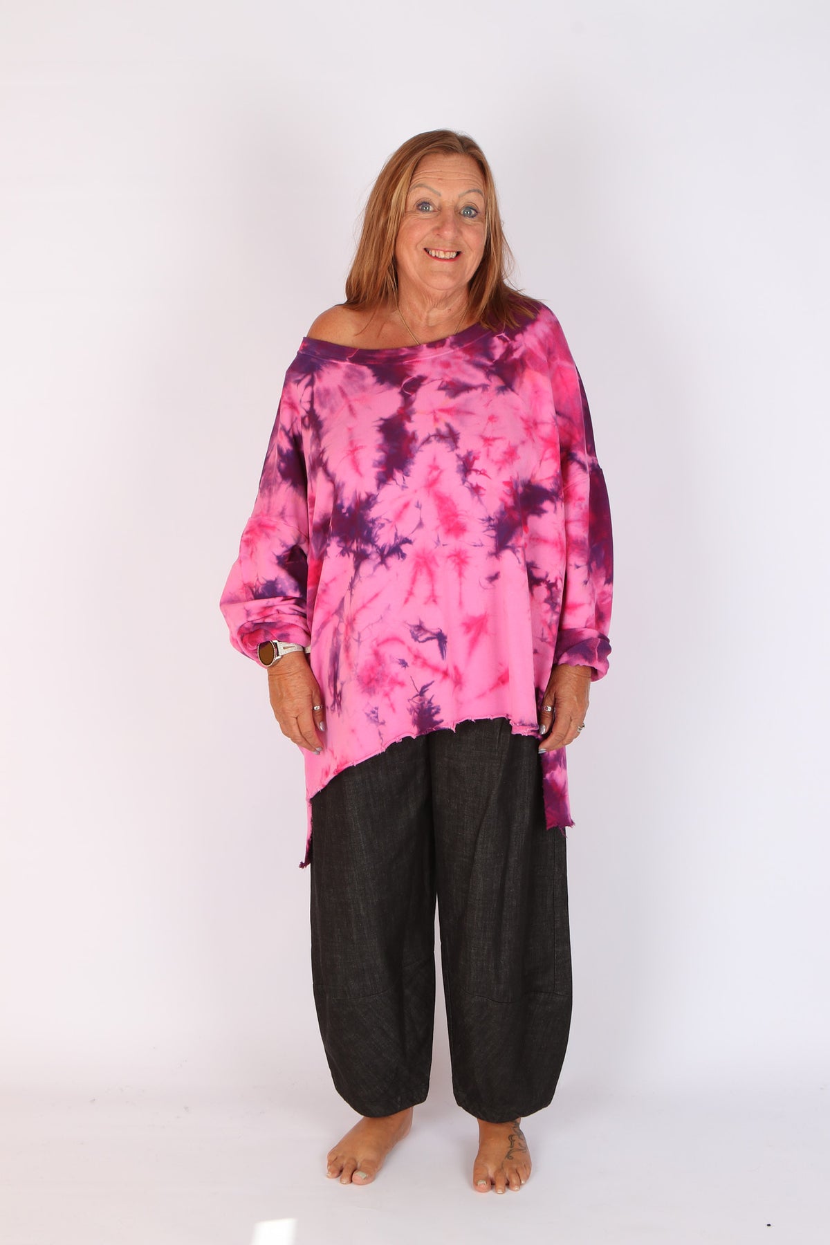 Estudio Viva Catarina Tie Dye Sweater (Pink Tie Dye)