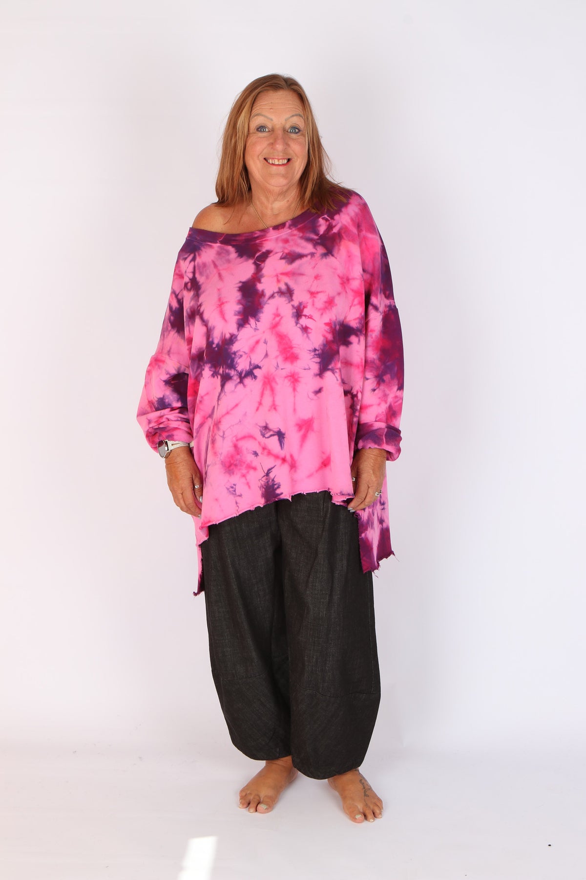 Estudio Viva Catarina Tie Dye Sweater (Pink Tie Dye)