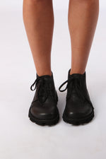 Lofina Lace-Up Boots (Black)