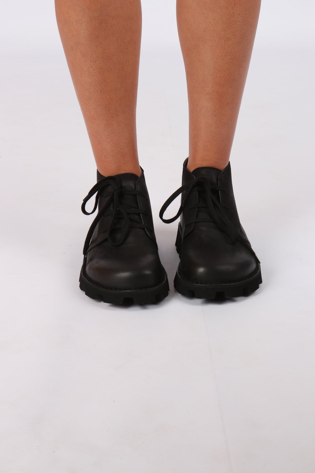 Lofina Lace-Up Boots (Black)