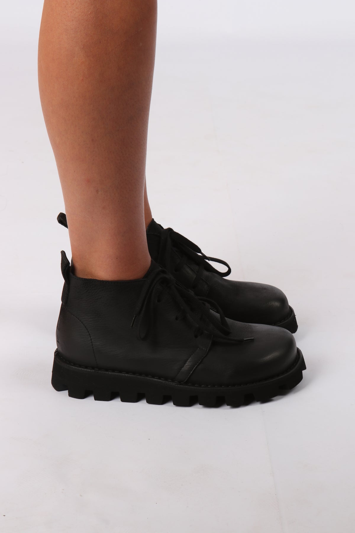 Lofina Lace-Up Boots (Black)