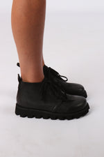 Lofina Lace-Up Boots (Black)