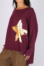 Estudio Viva Catarina Star Sweatshirt (Beet)