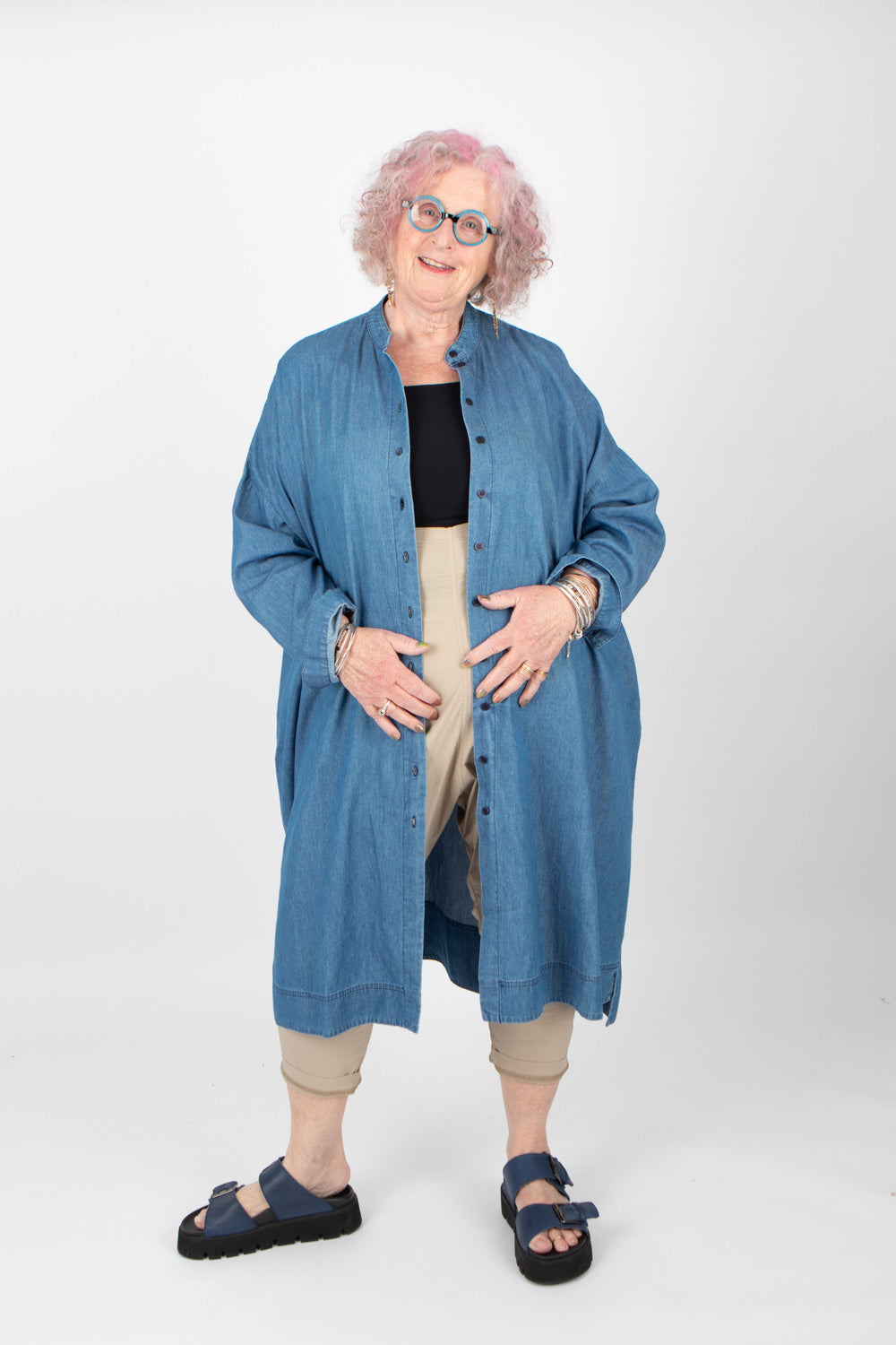 Estudio Viva Wivina Denim Shirt Dress SAMPLE