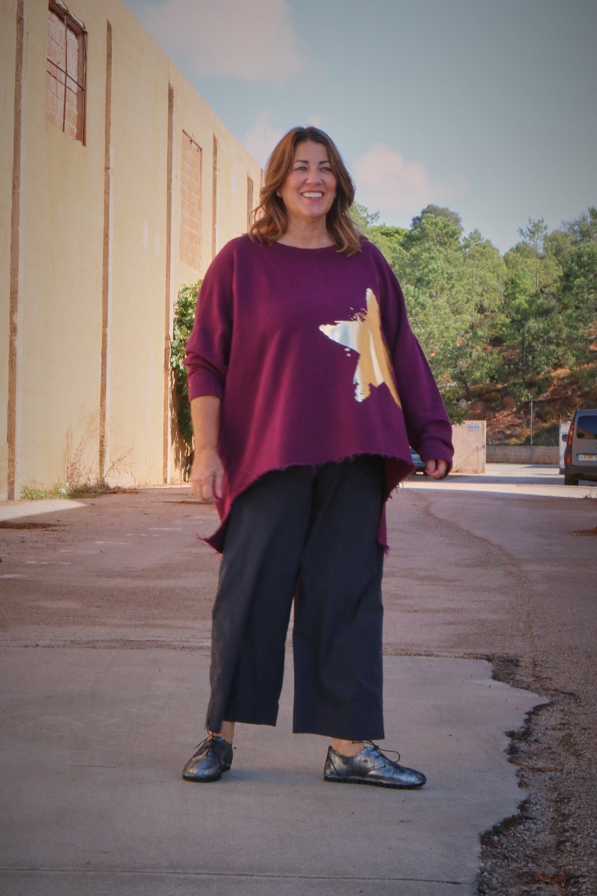 Estudio Viva Catarina Star Sweatshirt (Beet)