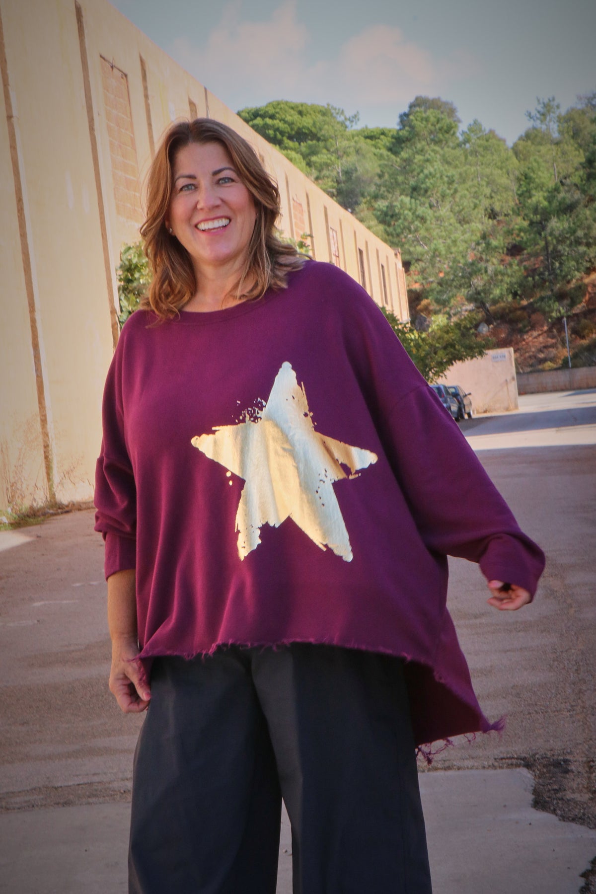 Estudio Viva Catarina Star Sweatshirt (Beet)