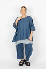 Estudio Viva Rosa Denim Top