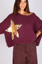Estudio Viva Sofia Star Sweatshirt (Beet)