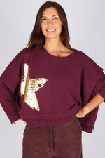Estudio Viva Sofia Star Sweatshirt (Beet)
