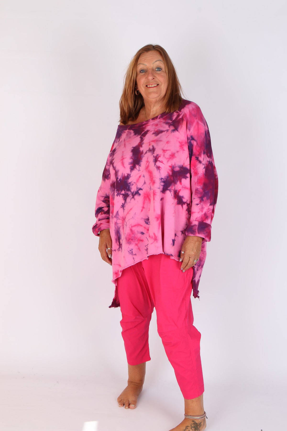Estudio Viva Catarina Tie Dye Sweater (Pink Tie Dye)