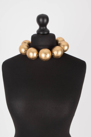 ji100312 - Jianhui Giant Wooden Beads Necklace @ Walkers.Style buy women's clothes online or at our Norwich shop.